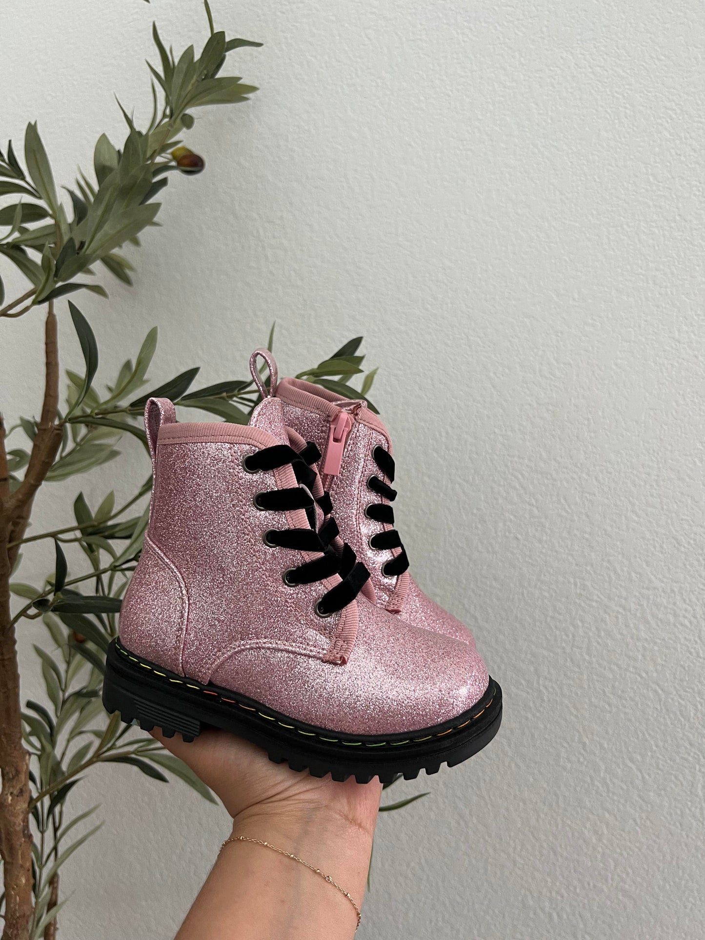 Mila boots - Pink Glitter